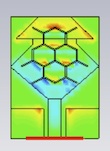 A current distribution on a wide band fractal antenna